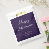 Happy Halloween Moderne Lila Schreibschrift Name C Geschenktütchen (Versiegelt)