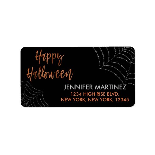Happy Halloween Modernes Halloween-Adressetikett Adressaufkleber