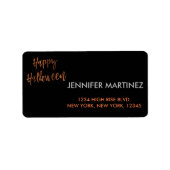 Happy Halloween Modernes Halloween-Adressetikett Adressaufkleber (Vorne)