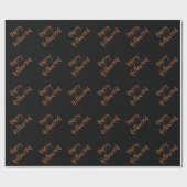 Happy Halloween Modernes Halloween Wrapping Paper Geschenkpapier (Flach)