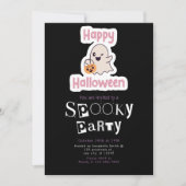 Happy Halloween Modernes Minimalistisches Hallowee Einladung (Vorderseite)