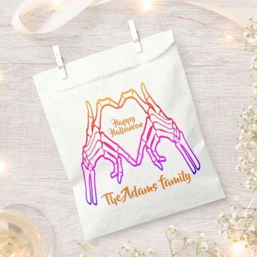 Happy Halloween Modernes Script Custom Halloween Geschenktütchen (Ausgeschnitten)