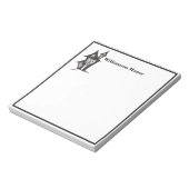 Happy Halloween Monogram Family Spuk House Memo Notizblock (Rotiert)