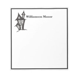 Happy Halloween Monogram Family Spuk House Memo Notizblock