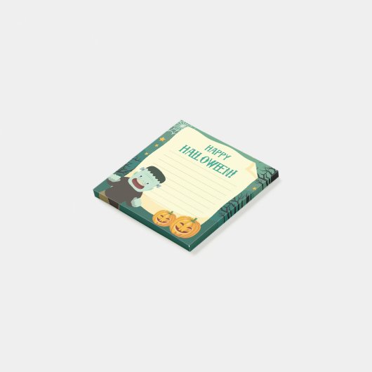 Happy Halloween Monster 3" x 3" Post-it® Notes Post-it Klebezettel (angewinkelt)