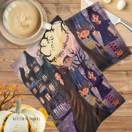 Happy Halloween Monster Familientücher Geschirrtuch