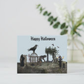 Happy Halloween Monster Szene Werewolf Zombie Postkarte (Stehend Vorderseite)