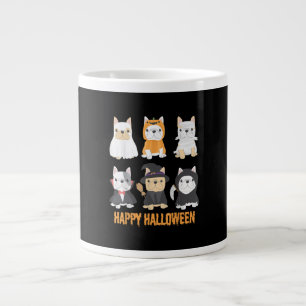 Happy Halloween Mops Hunde Niedliche Französisch B Jumbo-Tasse