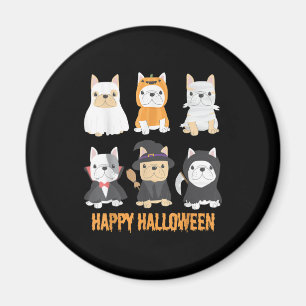 Happy Halloween Mops Hunde Niedliche Französisch B Magnet