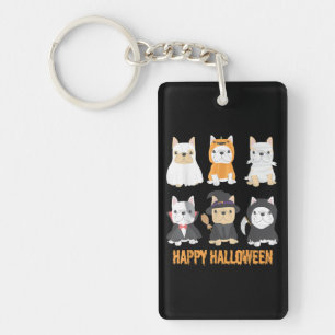 Happy Halloween Mops Hunde Niedliche Französisch B Schlüsselanhänger