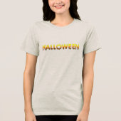 Happy Halloween Motif Tri-Blend Shirt (Vorderseite)
