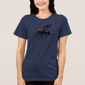 Happy Halloween Motif Tri-Blend Shirt (Vorderseite)