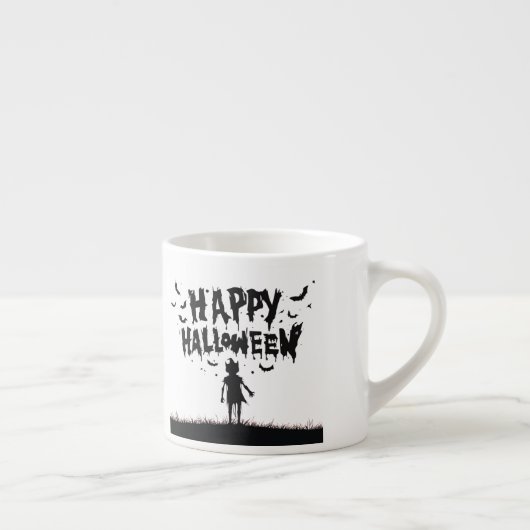 Happy Halloween:Mug with Mysterious Silhouette Espressotasse (Rechts)