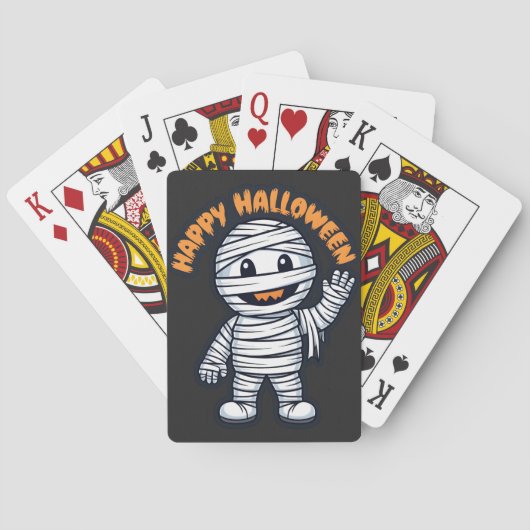 Happy Halloween Mumie Spielkarten (Rückseite)