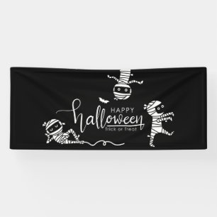 Happy Halloween Mummies Banner