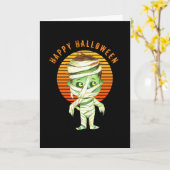 Happy Halloween - Mummy Card Karte (Gelbe Blume)