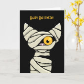 Happy Halloween Mummy Cat Karte (Gelbe Blume)