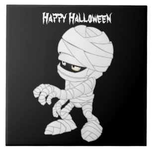 Happy Halloween Mummy Fliese