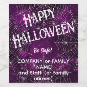 Happy Halloween, Name, Lila 6 Weinetiketten Weinetikett (Einzelnes Label)