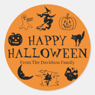 Happy Halloween Namensgeschenk für Aufkleber