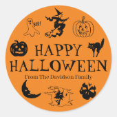 Happy Halloween Namensgeschenk für Aufkleber (Vorderseite)