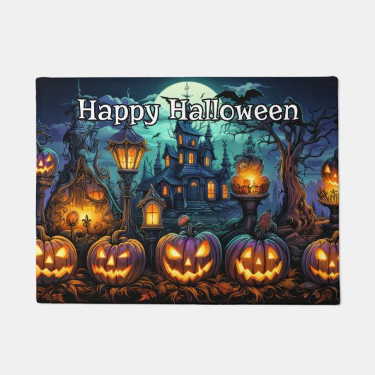 Happy Halloween | Nefarious Glows Pumpkins Fußmatte (Vorderseite)