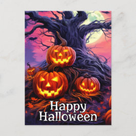 Happy Halloween | Nefarious Pumpkin After Midnight Postkarte