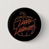 Happy Halloween Neon Button (Vorderseite)