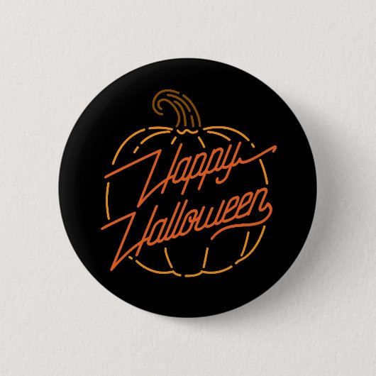Happy Halloween Neon Button (Vorderseite)