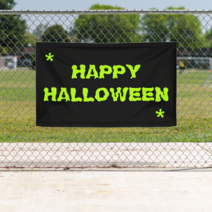 Happy Halloween Neon grün schlanke leckere Typogra Banner