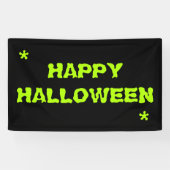 Happy Halloween Neon grün schlanke leckere Typogra Banner (Horizontal)