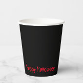 Happy Halloween Niece Simple Solid Black Pappbecher (Vorderseite)
