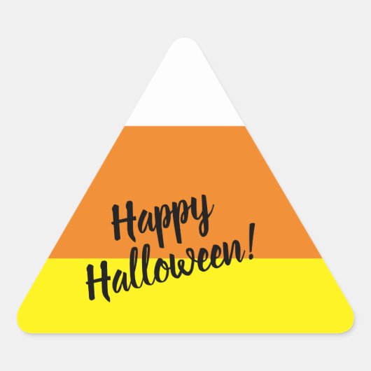 Happy Halloween Niedlich Candy Corn Dreieckiger Aufkleber (Vorderseite)