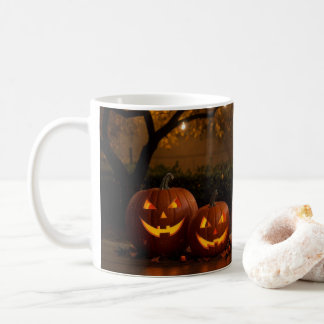 Happy Halloween, Niedlich Carved Pumpkins Kaffeetasse