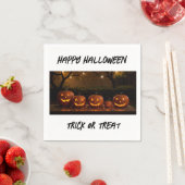 Happy Halloween, Niedlich Carved Pumpkins Serviette (Beispiel)