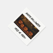 Happy Halloween, Niedlich Carved Pumpkins Serviette (Ecke)