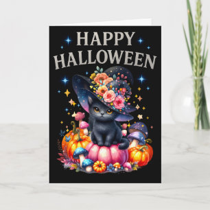 Happy Halloween Niedlich Cat Greetings Card Karte