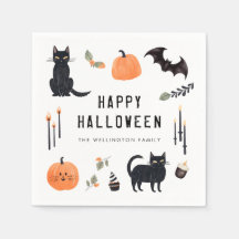 Happy Halloween Niedlich Cat Pumpkin Bat