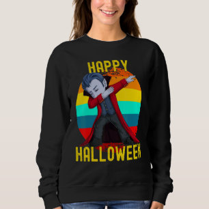 Happy Halloween Niedlich Dabbing Dracula Kids Vamp Sweatshirt