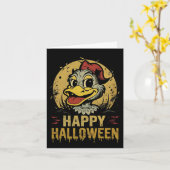 Happy Halloween Niedlich Duck Karte (Gelbe Blume)