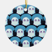 Happy Halloween Niedlich Funny Baby Ghost Blue Pat