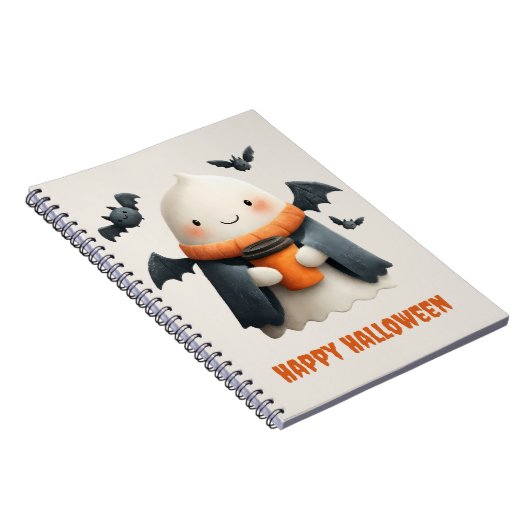 Happy Halloween Niedlich Ghost Design Notizblock (Rechte Seite)