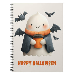 Happy Halloween Niedlich Ghost Design Notizblock
