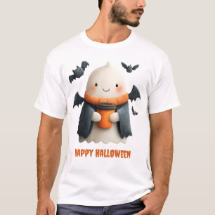 Happy Halloween Niedlich Ghost Design T-Shirt
