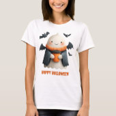 Happy Halloween Niedlich Ghost Design T-Shirt (Vorderseite)
