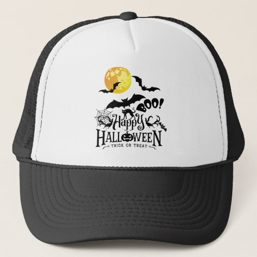 Happy Halloween Niedlich Ghost Funny Truckerkappe (Vorderseite)