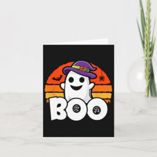 Happy Halloween - Niedlich Ghost Hexe - Boo - Funn Karte