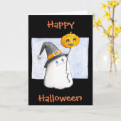 Happy Halloween / Niedlich Ghost Karte (Gelbe Blume)