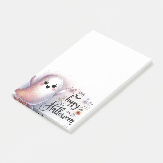 Happy Halloween Niedlich Ghost Post-it Klebezettel (angewinkelt)