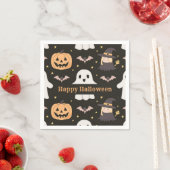 Happy Halloween Niedlich Ghost Pumpkin Hexenpapier Serviette (Beispiel)